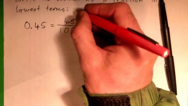 Change the Decimal to a Fraction in Lowest Terms: 0.45 смотреть онлайн