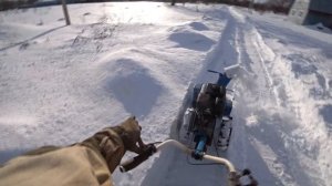 Починил как смог снегоуборщик.Ушатываю дальше.Снегоубощик СМ-600 для мотоблока Нева