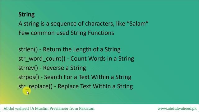 Lecture # 26 - PHP Syntax, Comments, Data Types | Learn PHP online
