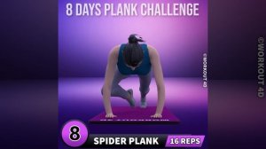 ARMS + BREAST + BELLY + THIGHS | 8 MIN - 8 DAYS PLANK CHALLENGE