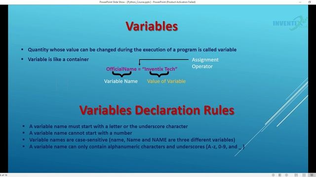 How to declare & initialize variables in Python (Lecture-3)