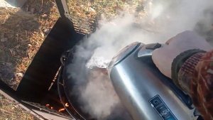 Плов из мяса косули на костре
