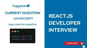 Capgemini - ReactJS  Interview | Frontend Developer | 5+ Years | JavaScript Interview Questions 202