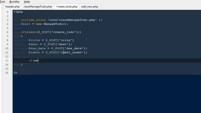Advanced Php Programming Part 6 :- Making Todo Maker Form