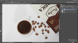 Обработка предметной фотографии в Photoshop (кофе)