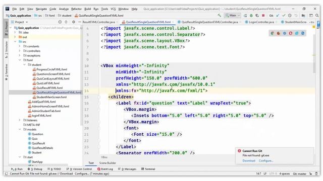 #75. Designing Quiz Result Screen | Java FX Application
