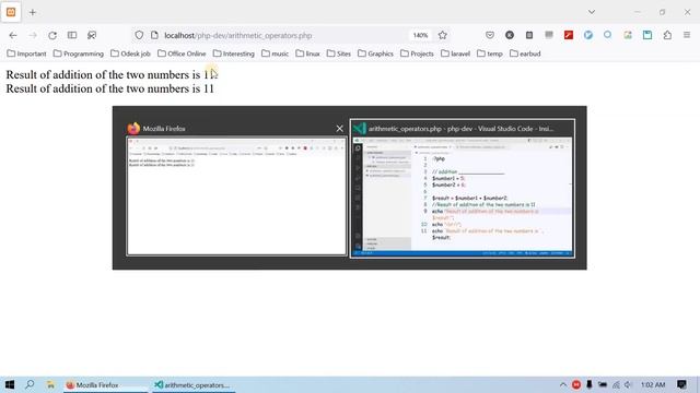 PHP tutorial – PHP Arithmetic Operators