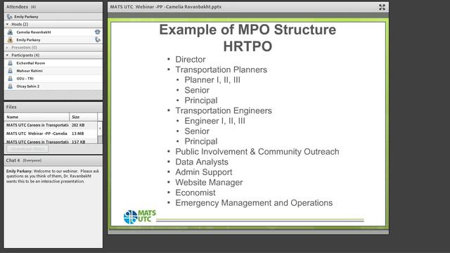 MATS UTC Careers in Transportation Webinars Oct 25 Camelia Ravanbakht смотреть онлайн