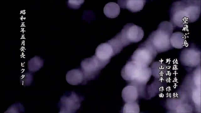 空飛ぶ鳥　佐藤千夜子 歌／野口雨情 作詞／中山晋平 作曲【レコード】