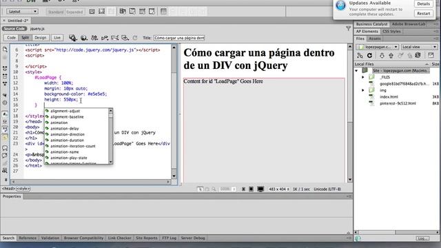 Cómo Cargar Una Página Dentro de un DIV con jQuery