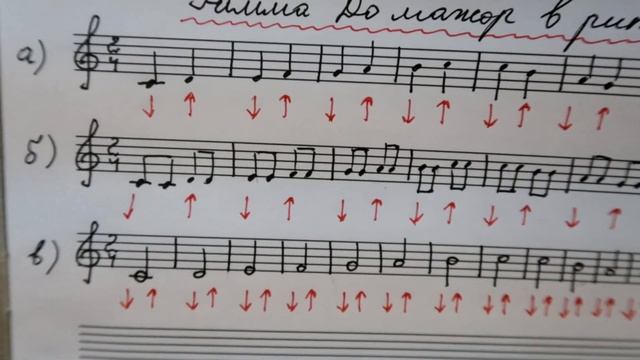 ГАММА ДО МАЖОР С ДИРИЖИРОВАНИЕМ: СОЛЬФЕДЖИО 1 КЛАСС