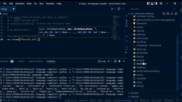 os module in python for intermediate python course #python #coding #programming # youtube