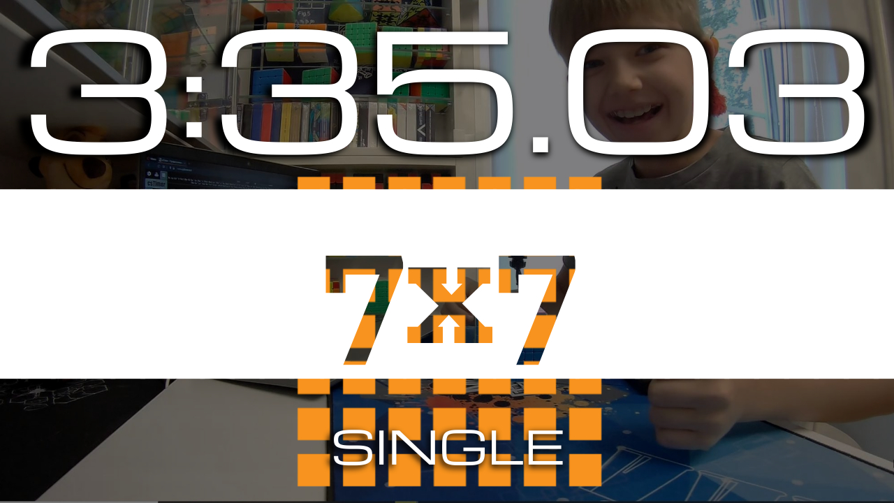 (3:35.03) Single 7x7 Rubik's Cube