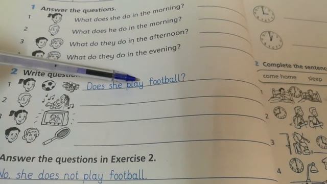 Workbook page 44. English World 2. Present simple.