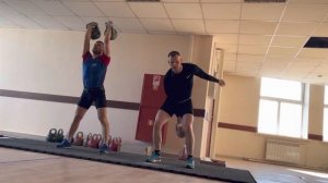 Тренировочный процесс . Андрей Рассадин . Маликов Данил. Гиревой спорт