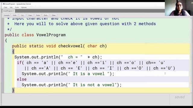 2 methods to check Vowel in Java | If else program for Vowel islowercase method in java | смотреть онлайн