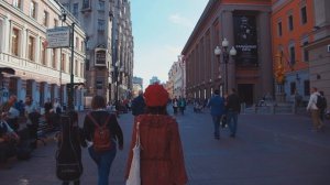 Moscow 4k, Russia - Walking tour - Arbat street