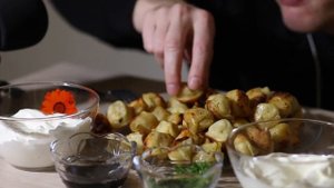 МУКБАНГ пельмени жареные