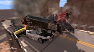 Collapsing Bridge Pileup Car Crashes #17 - BeamNG DRIVE | SmashChan