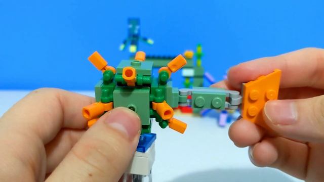 LEGO Minecraft set 21180 The Guardian Battle смотреть онлайн