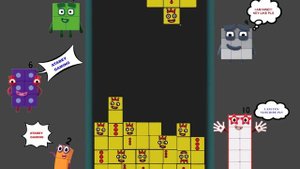 Tetris with Numberblock Three Tetris blocks Animation