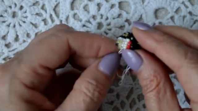 Жгут из бисера крючком. Как я делаю крепление для застежки