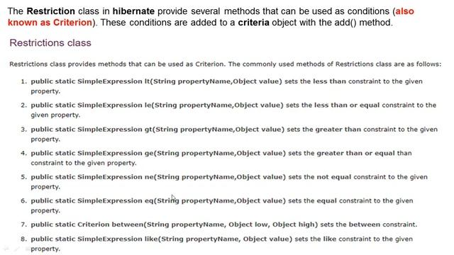 Criteria in Hibernate смотреть онлайн
