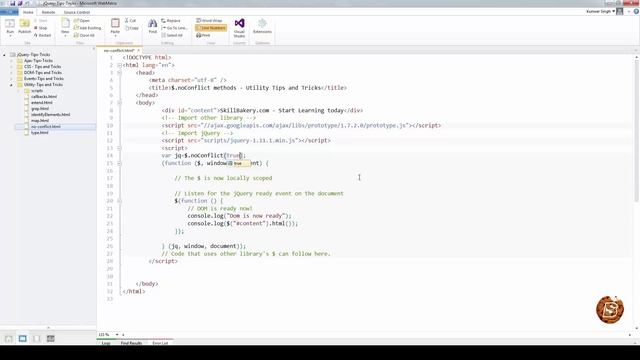 No Conflict - Advance jQuery-Web Development