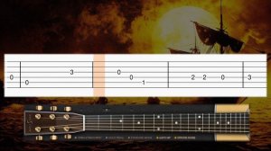 Pirates of the Caribbean - He's a Pirate - Guitar tutorial (TAB)