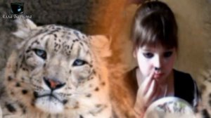 Детский макияж Снежный Барс Аквагрим Руками ребенка.Aqua make-up Snow leopard