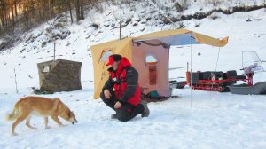 В новой ПАЛАТКЕ! Застрял в снегах по пути к берлоге! Зимняя рыбалка  2019