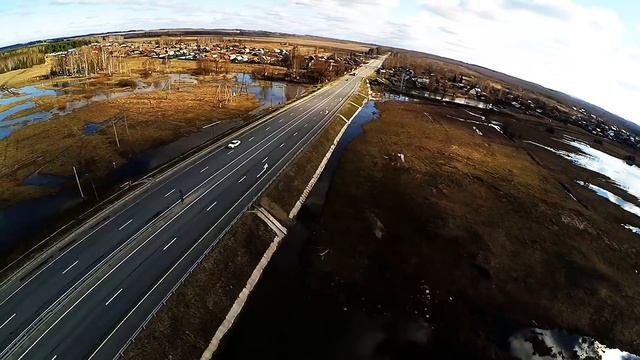 Разлив реки. Арзамасская трасса (Съемка с воздуха) смотреть онлайн