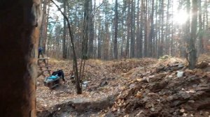 делаю стену ДРОВЯНИКА l пришли СОСЕДИ l 17.10.21 ☀ 24 ВЫПУСК