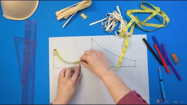 Построение выкройки раздельного купальника с чашками