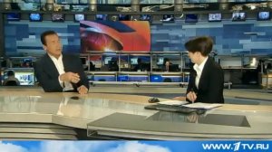 Арнольд Шварценеггер в студии Первого Канала  2013