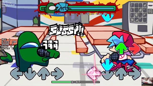 [FNF]SUSATIONAL(sansational but green impostor sing it) MELTDOWN DIFF CLEAR!! смотреть онлайн