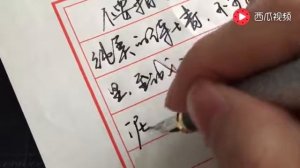 Китайская каллиграфия ручкой 硬笔行书 05