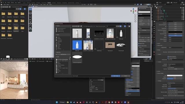 Делаем этикетку для бутылки в Blender / Bottle label quickly and conveniently in Blender 3D