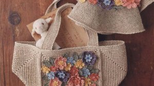 Вязаная двойка на лето. ШЛЯПА и СУМОЧКА с цветочными мотивами. ВЯЗАНИЕ КРЮЧКОМ.