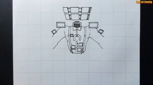 How to draw New Ultimate Titan TV Man Mecha Boss