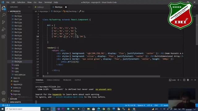 ReactJS Tutorial in hindi | 12 | React JS Multidimensional Array with nested map | React JS | iHi смотреть онлайн