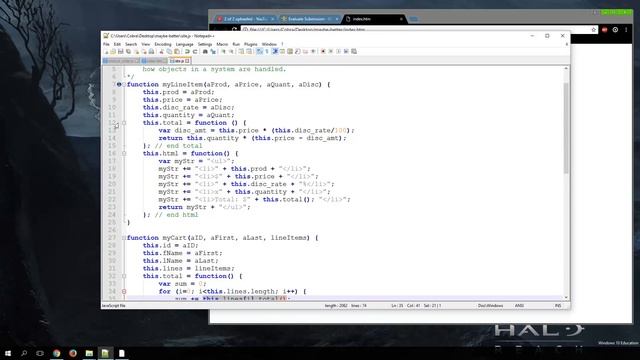 using objects in js