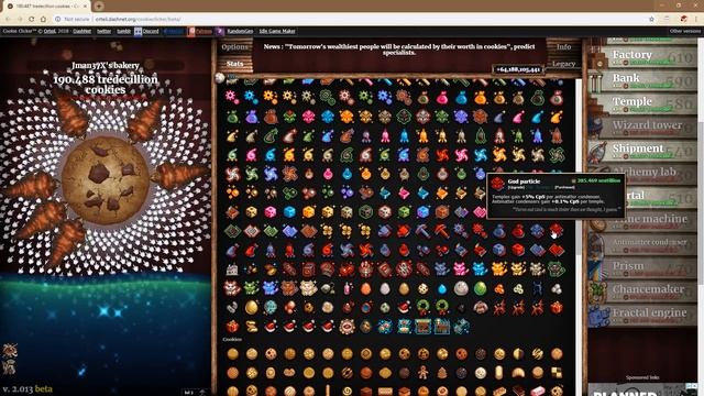 Cookie Clicker: Beta 2.013 - New Building, Heavenly Upgrades, Patreon & More! смотреть онлайн