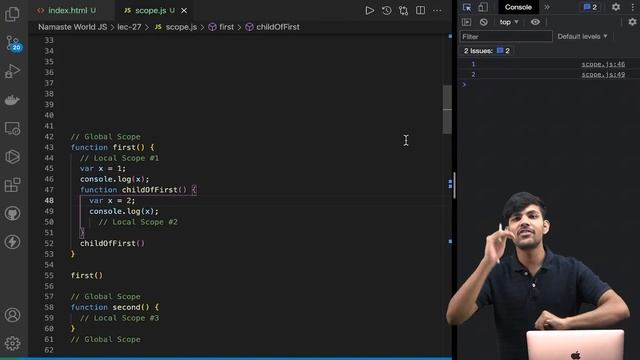 Web Development Course | Scope in Javascript | In Depth