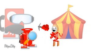 mini crewmate kills the amazing digital circus emoji characters|Among us