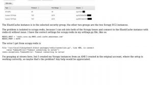 DevOps & SysAdmins: scrapy-redis can't connect to AWS Redis ElastiCache