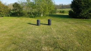 2x Partybox 100 Sound test! Stereo sound, 50% volume, outdoors