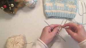 Как связать детский джемпер, с оленями, спицами. #вязание