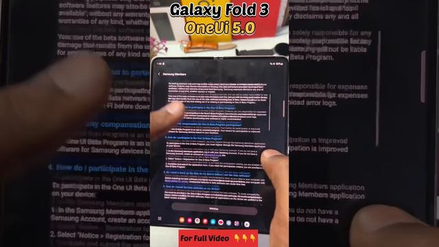 #android 13 Beta for Galaxy fold 3 || OneUi 5.0 || #update