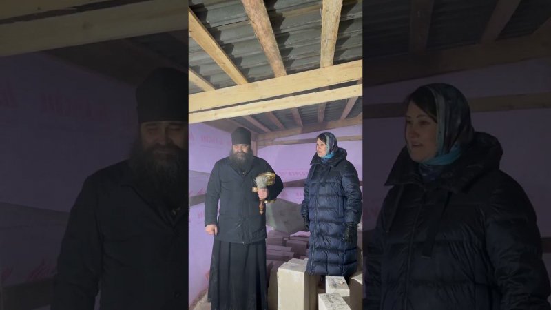Молебен на начало работы над престолом и жертвенником храма прп. Гавриила Самтаврийского